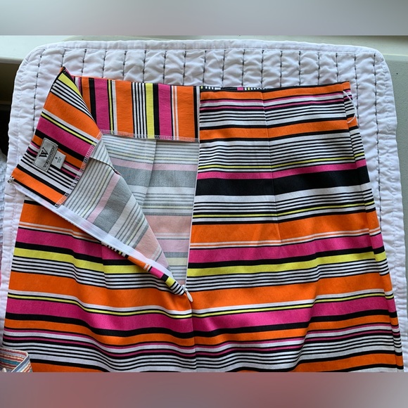 Worthington Skirt 8 Stripes Midi Pencil Zipper NWOT - Picture 2 of 5